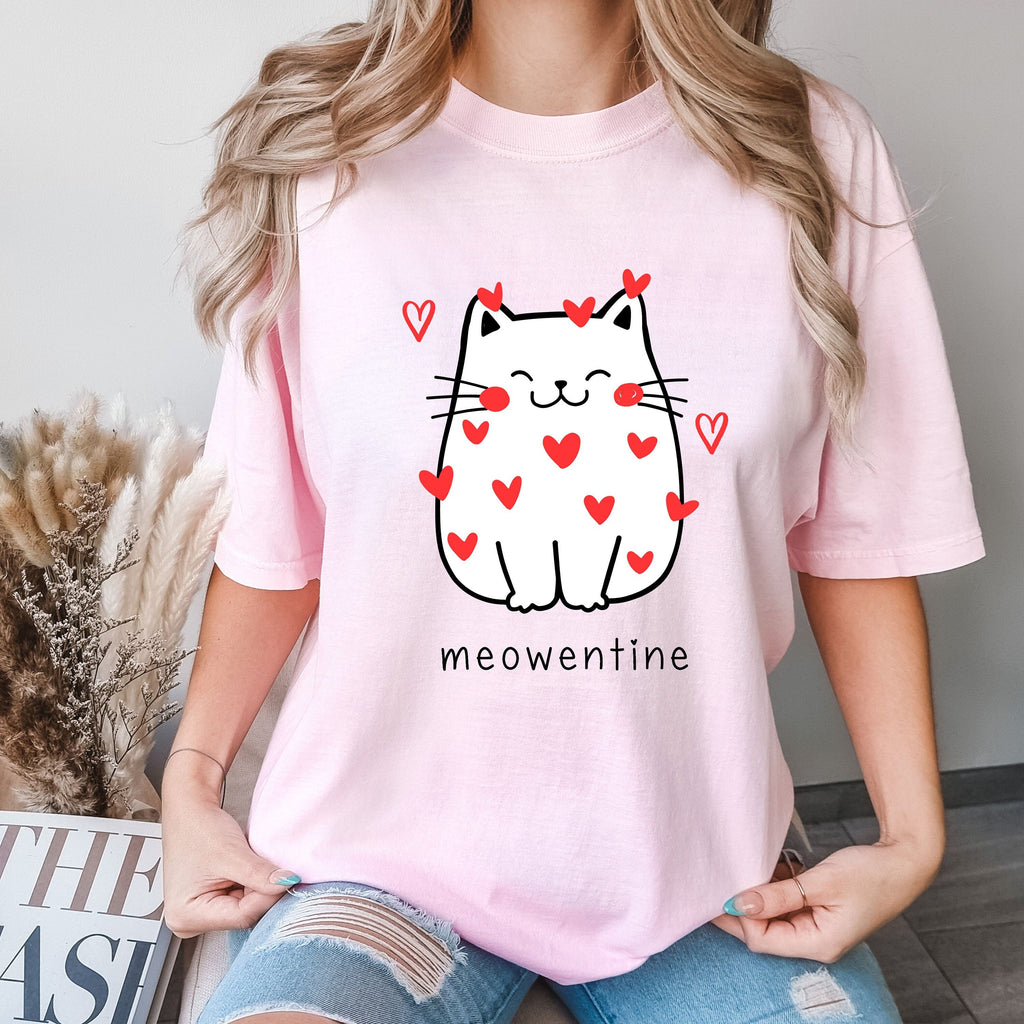 Comfort Colors Cat Valentine Valentines Day Meowentine Valentine Valentine Valentine Ca (3)