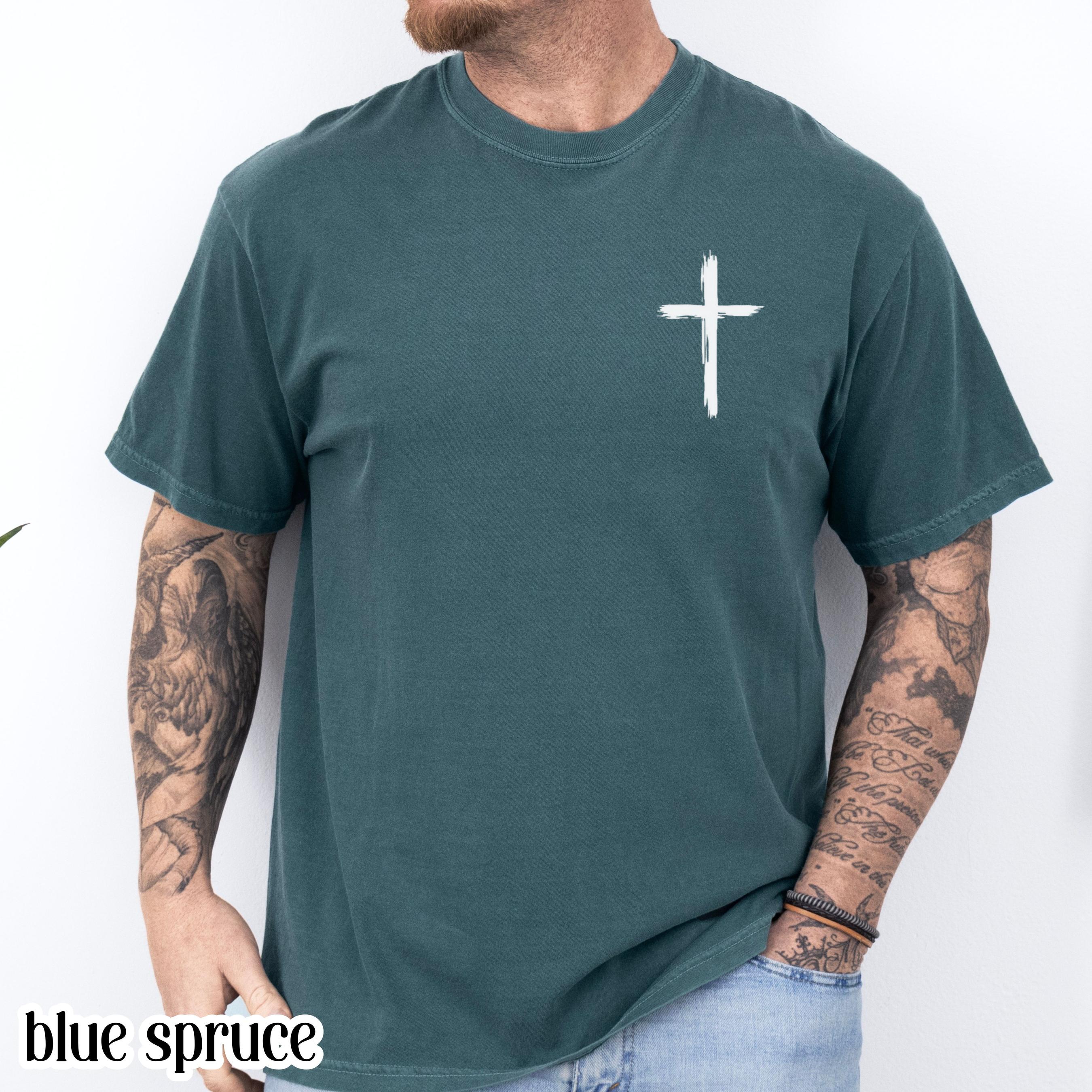 Christian Comfort Colors Cast Cares Lord Peter Nature River Fishing Boat Tee Faith Bible Verse Religious (3)