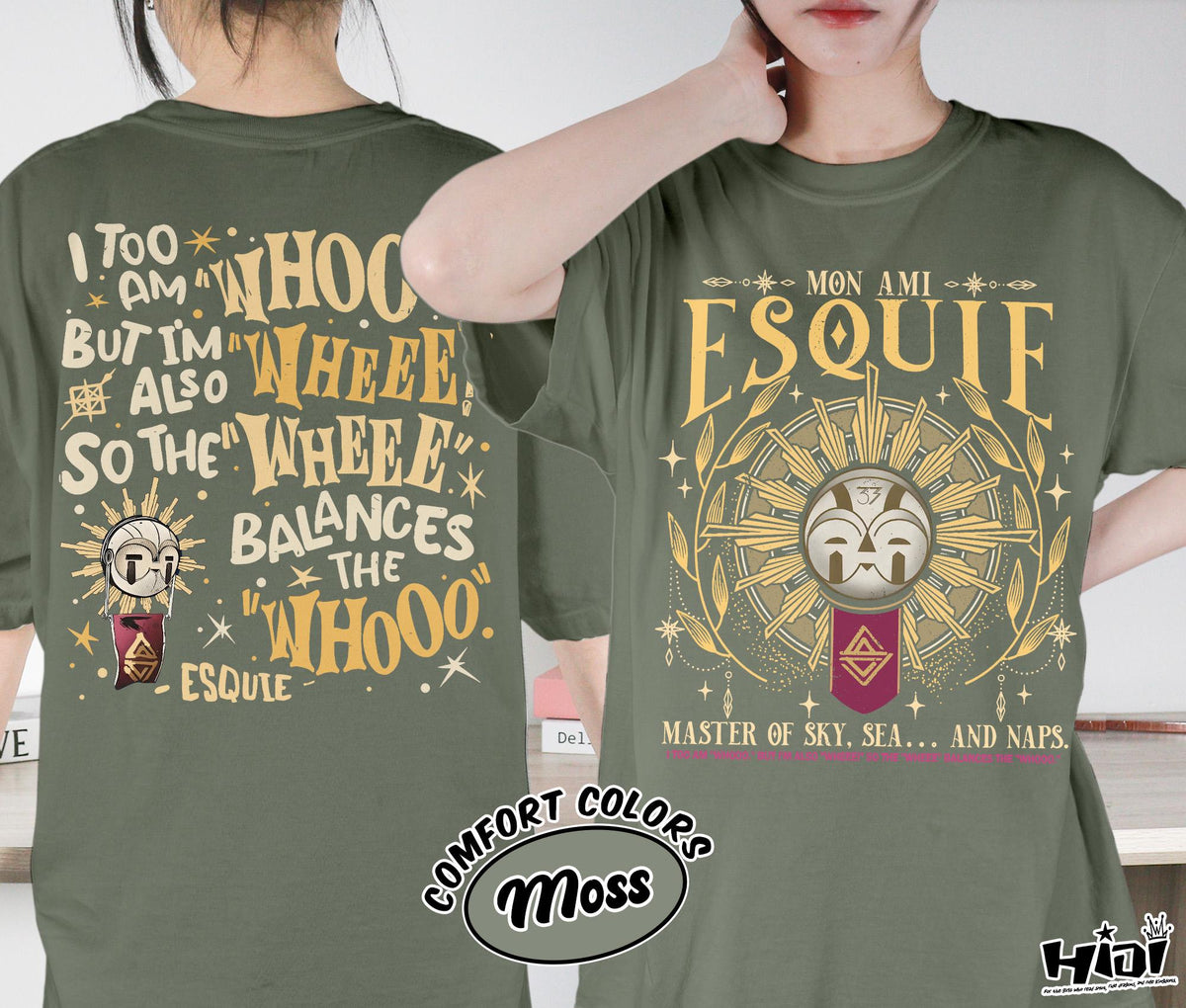 Esquie Clair Obscur Expedition 33 Comfort Colors Game Tee Expedition 33 Double Sided Esquie Gamer Tee (3)