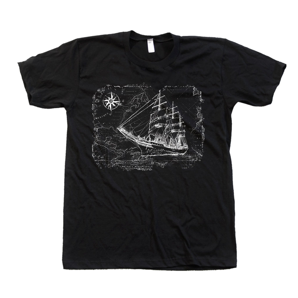 Sailing Ship Compass Map Unisex T-shirt, Sweatshirt, Hoodie (3)