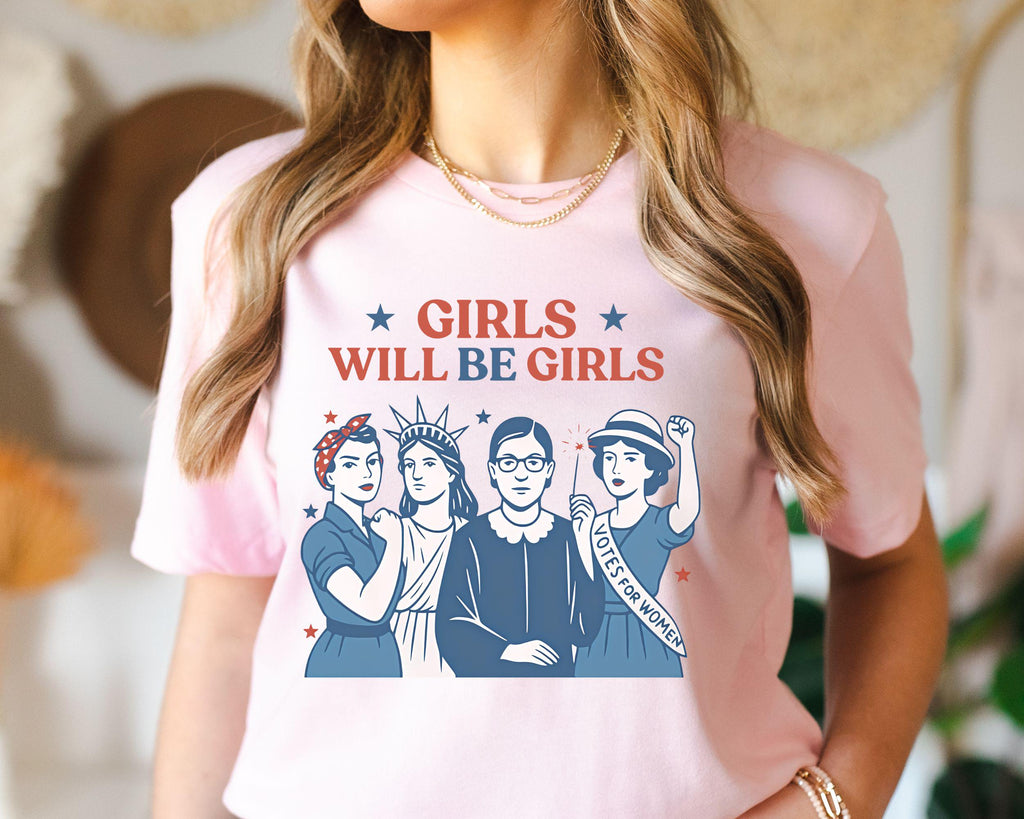 Patriotic Feminist 4th July Tee Strong American Independence Day Usa (3)