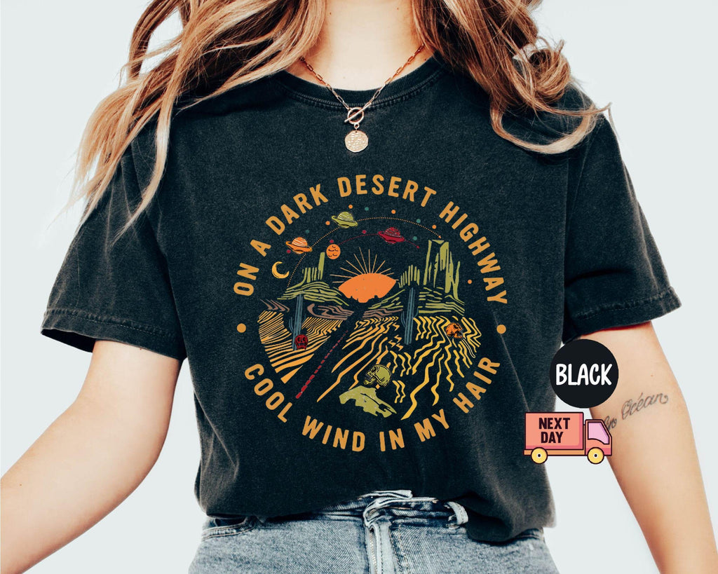 Comfort Colors Dark Desert Highway Retro Adventure Hiking Camping Travel Boho Nature (3)