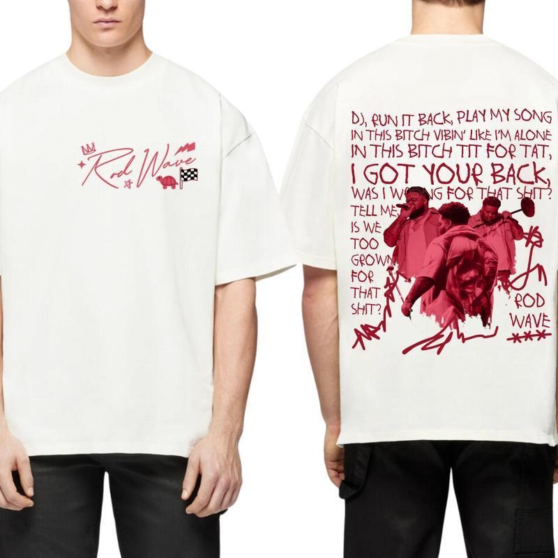 2-Sided Rod Wave New Song Lyrics Shirts - RW New Album Merch | Official Concert T-Shirt, Sweatshirt, Hoodie