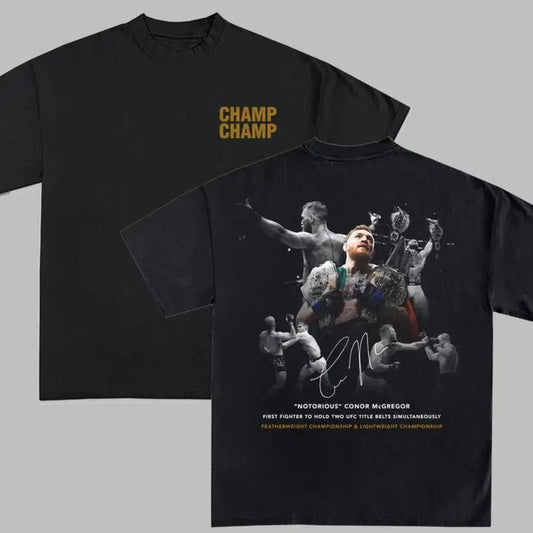 2-Sides Conor McGregor Shirt, Boxing T-shirt, Boxer Tee, Sports Shirt, UFC Shirt, MMA Shirt, Workout T-shirt, Gift for Him Gift For Her Crewneck Clothing