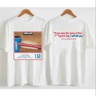 2 Sides Costco Hot Dog T-Shirt, 1.50 Costco Hotdog and Soda Combo T-Shirt, Fast Food T-Shirt, Hotdog Lover Gift, Gift For...