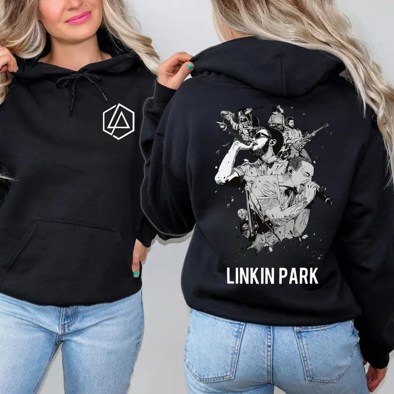2 Sides Linkinn Rock Parkk Concert Shirt, Rock Concert Outfit, Rock Icon T-shirt, Unisex Sweater Pullover Tee Hoodie,...