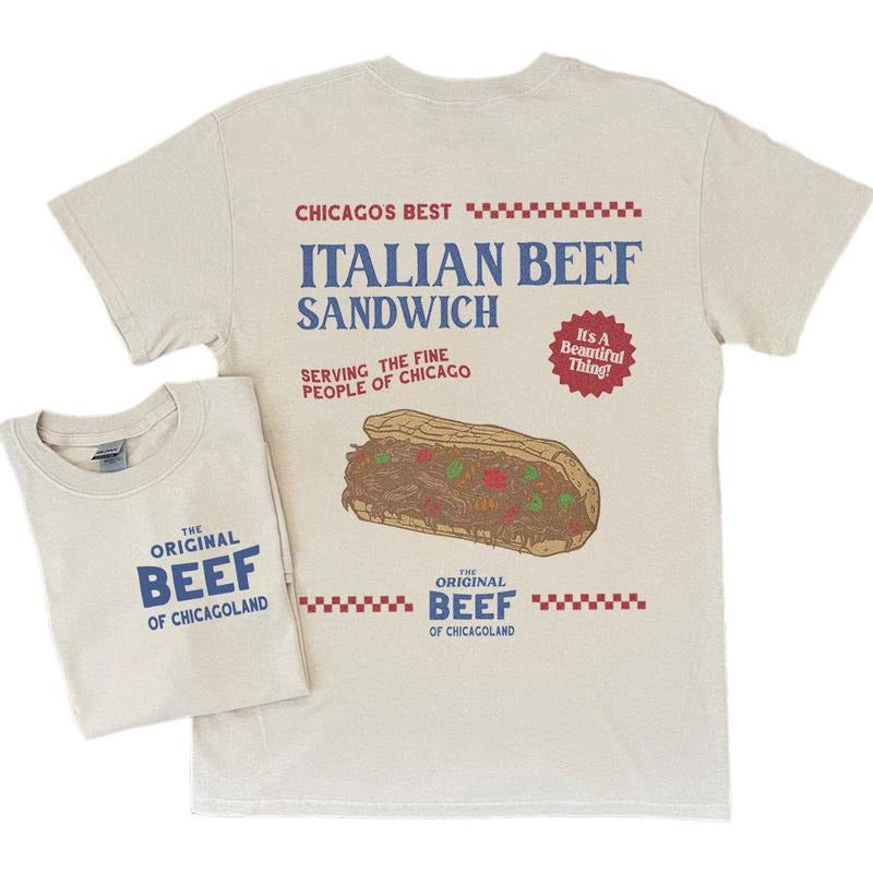 2 sides Italian Beef Sandwich T-Shirt Sweatshirt Hoodie Unisex | HypeDripTees.com