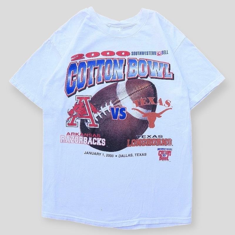 2000 VTG Arkansas VS Texas Cotton Bowl, Tshirt Top Round Neck Hoodie, Sweatshirt | HypeDripTees.com