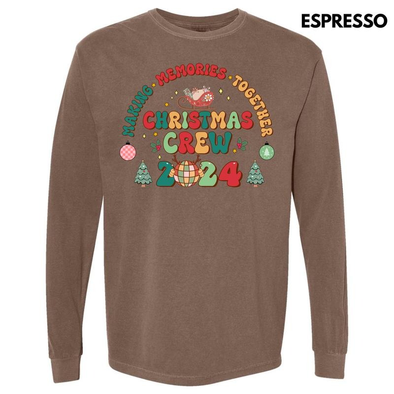 2024 Christmas Crew Long Sleeve Comfort Colors T-Shirt 'NLB' Hoodie, Sweatshirt | HypeDripTees.com