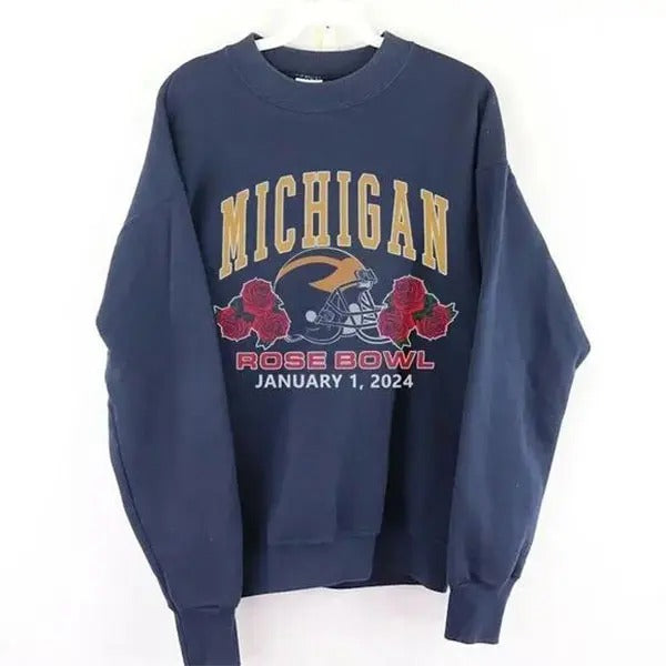 2024 University of Michigan Wolverines R0se B0wl Football Crewneck Sweatshirt Gift Fans T-Shirts, Hoodie | HypeDripTees.com