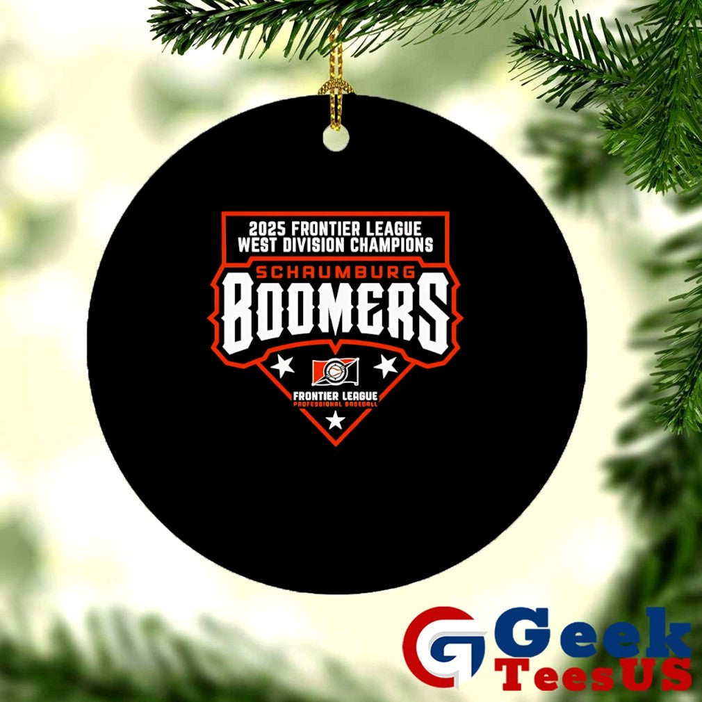 2025 Frontier League West Division Champions Schaumburg Boomers baseball logo T-shirt