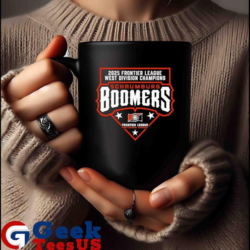 2025 Frontier League West Division Champions Schaumburg Boomers baseball logo T-shirt