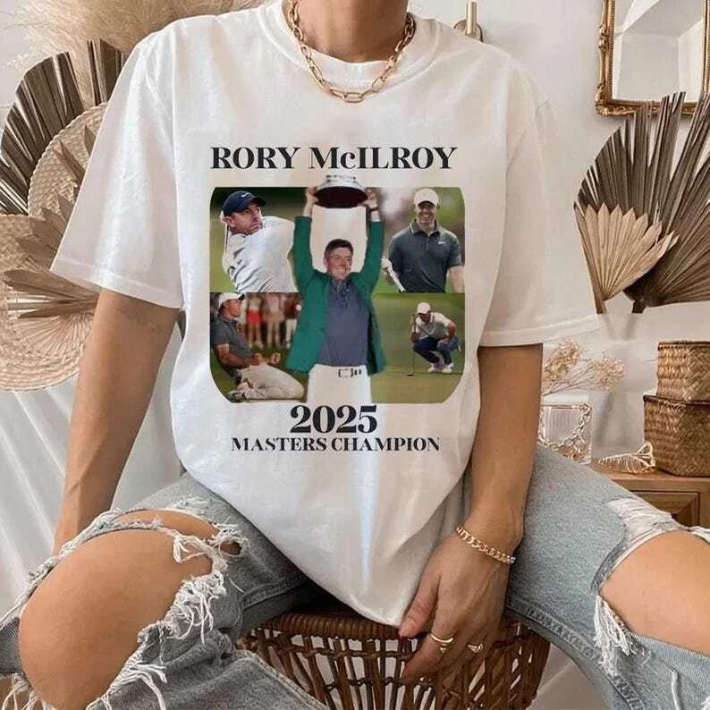 2025 Masters Champion Rory McIlroy Shirt, Champion Grand Slam 2025 Rory McIlroy Hoodie, Sweatshirt | HypeDripTees.com