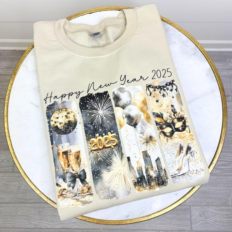 2025 New Year Scenes Sweatshirt T-Shirts, Hoodie | HypeDripTees.com
