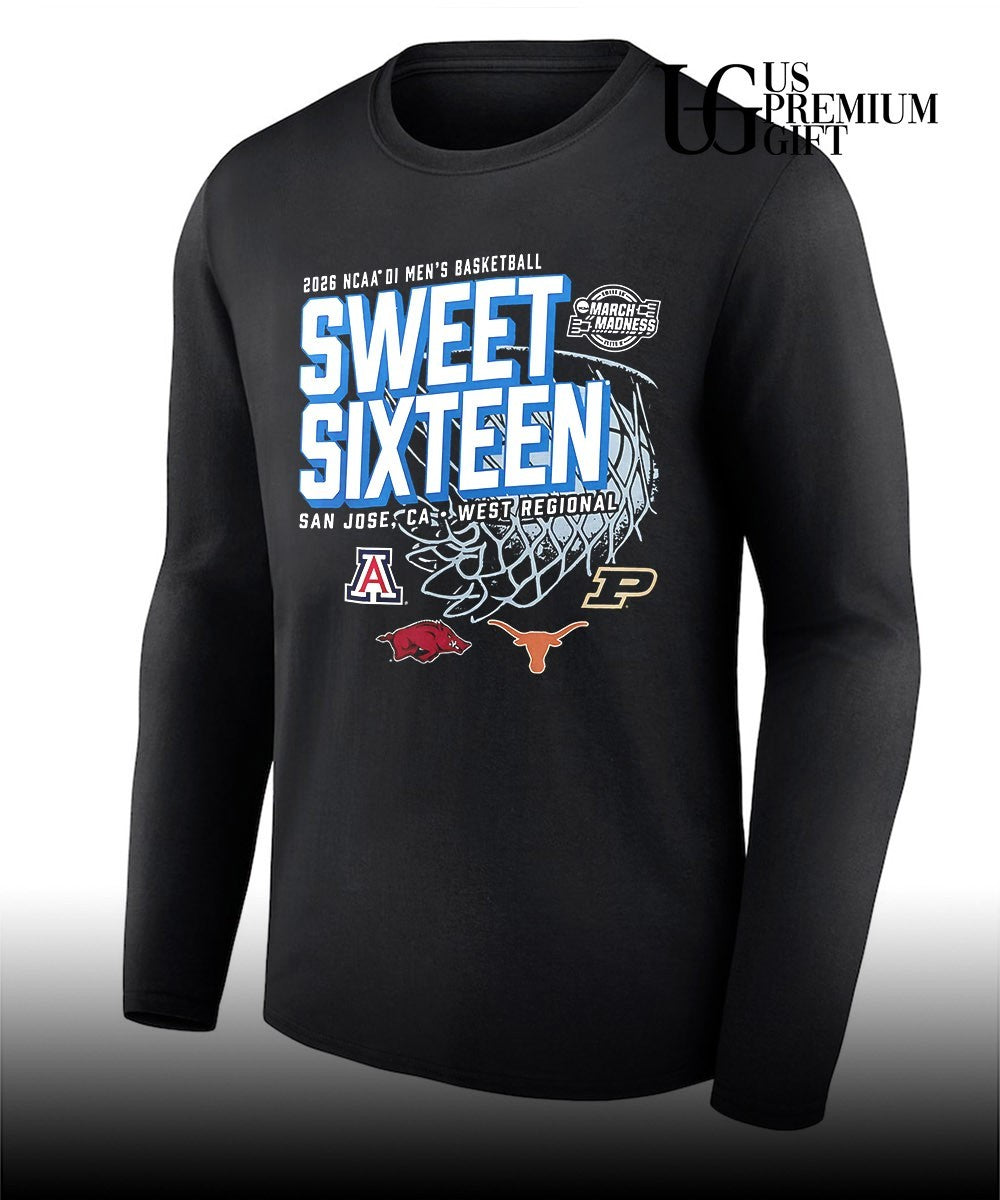 2026 NCAA D1 Men’s basketball Midwest Regional March Madness Sweet Sixteen San Jose CA West Regional shirt