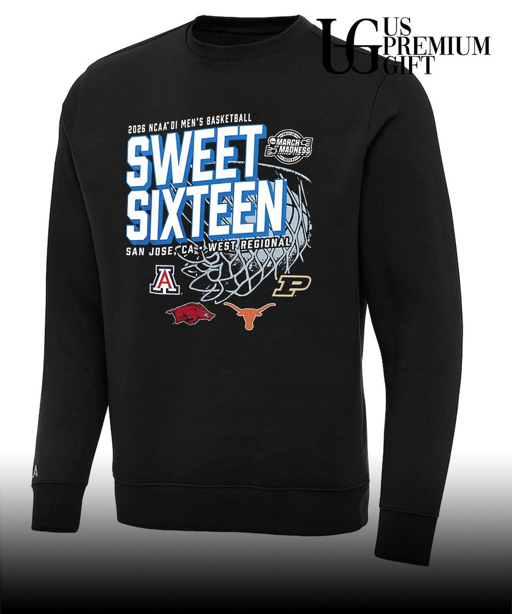 2026 NCAA D1 Men’s basketball Midwest Regional March Madness Sweet Sixteen San Jose CA West Regional shirt
