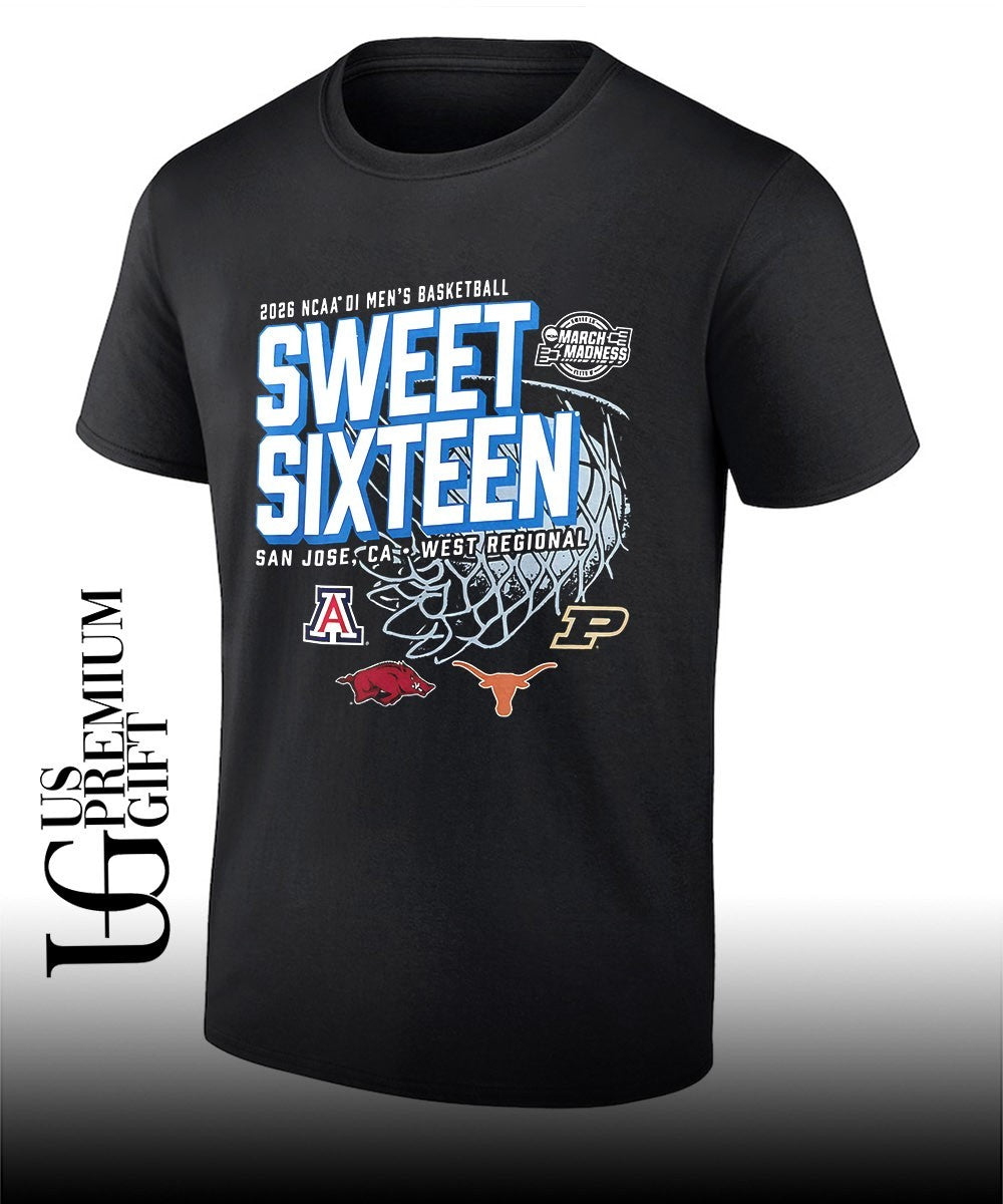 2026 NCAA D1 Men’s basketball Midwest Regional March Madness Sweet Sixteen San Jose CA West Regional shirt