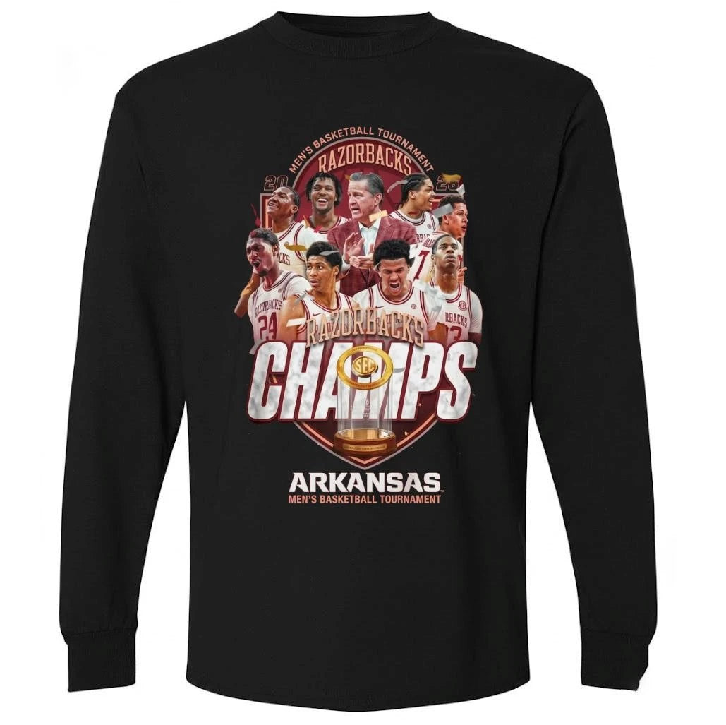 2026 Men’s Basketball Tournament Champs Arkansas Razorbacks Shirt