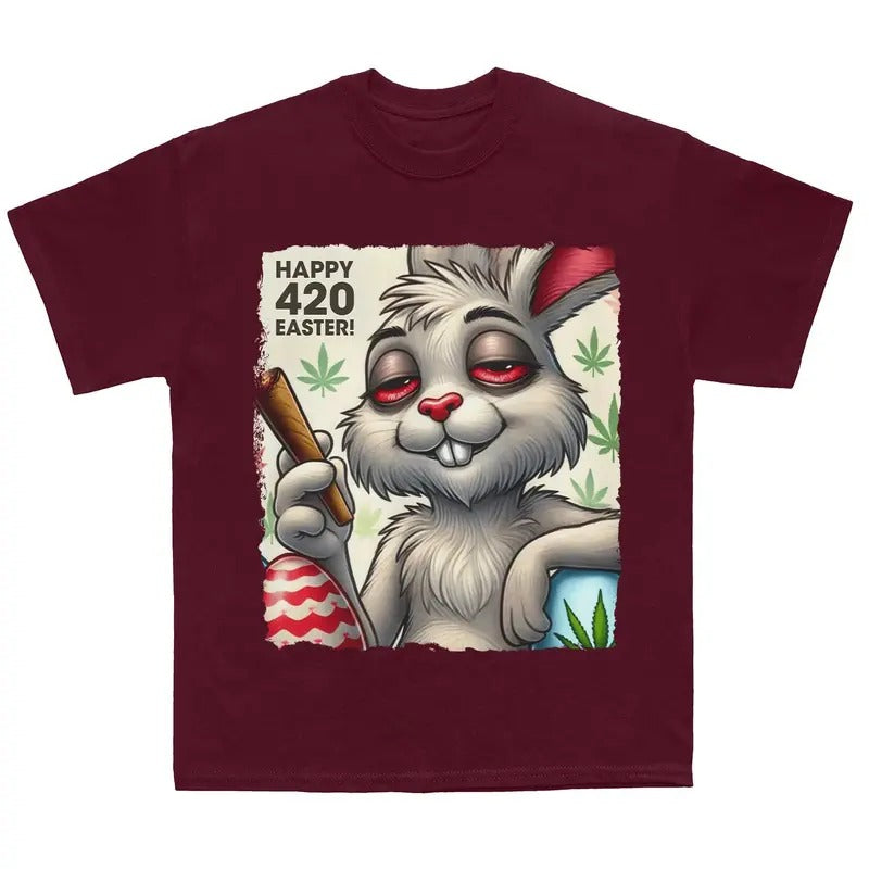 Funny 4/20/2025 Easter Skip The Hunt Smoke The Blunt Shirt, Bunny Happy Easter Day 4/20, Easter Humor Shirt, Happy Easter...