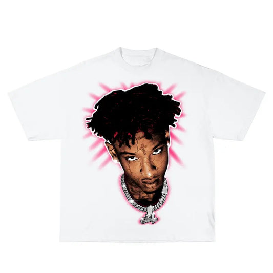 21 AMERICAN DREAM Inspired Vintage Graphic T-shirt Heavy Cotton Tee Basketball 90 s Styled Shirt Hiphop Vibes Y2K Aesthetic Throwback Classic Big Face Celebrity Tee