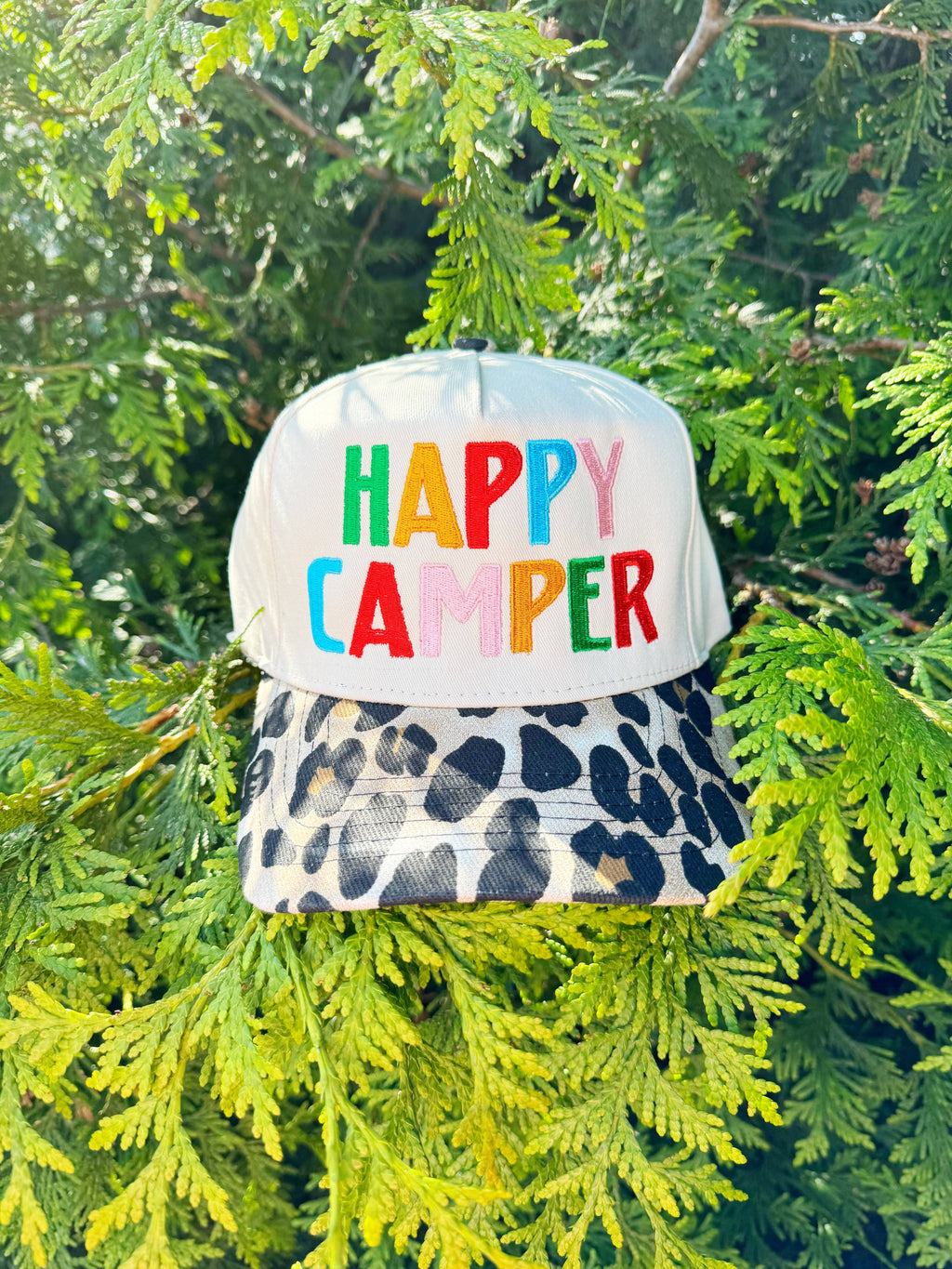 Happy Camper Leopard Hat