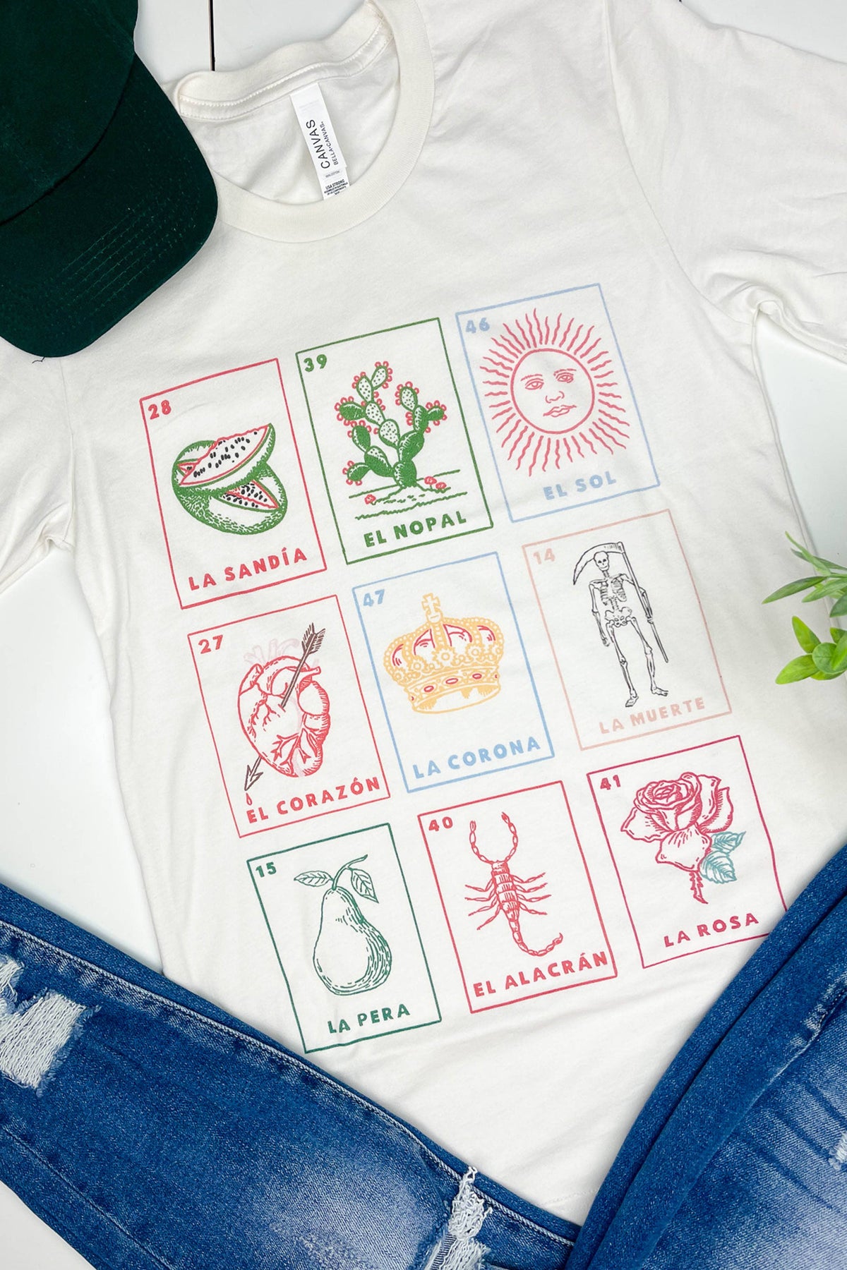 Lotería T-Shirt, Vintage White