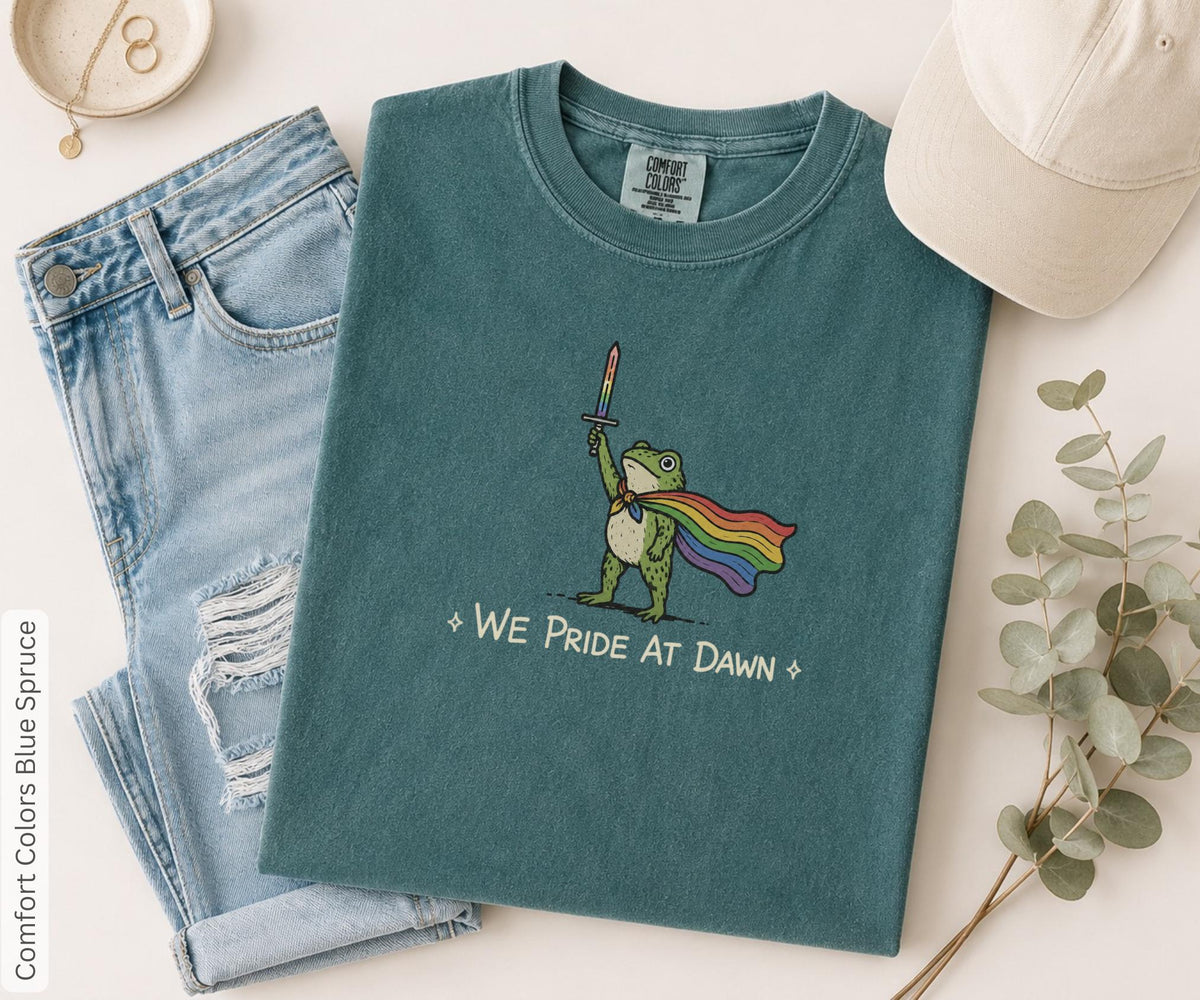 Pride Ride Dawn Frog Flag Comfort Colors Unisex T-shirt, Sweatshirt, Hoodie (4)