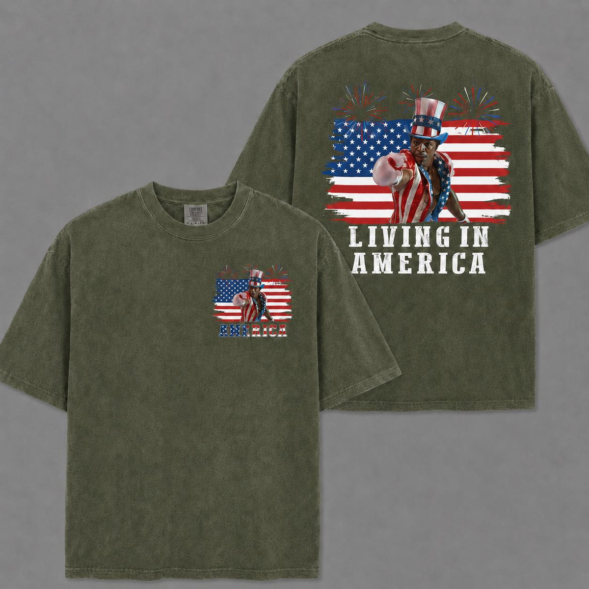 Apollo Creed Living America Comfort Colors Patriotic Boxing Fourth July Vintage America Retro Usa Fighter (4)