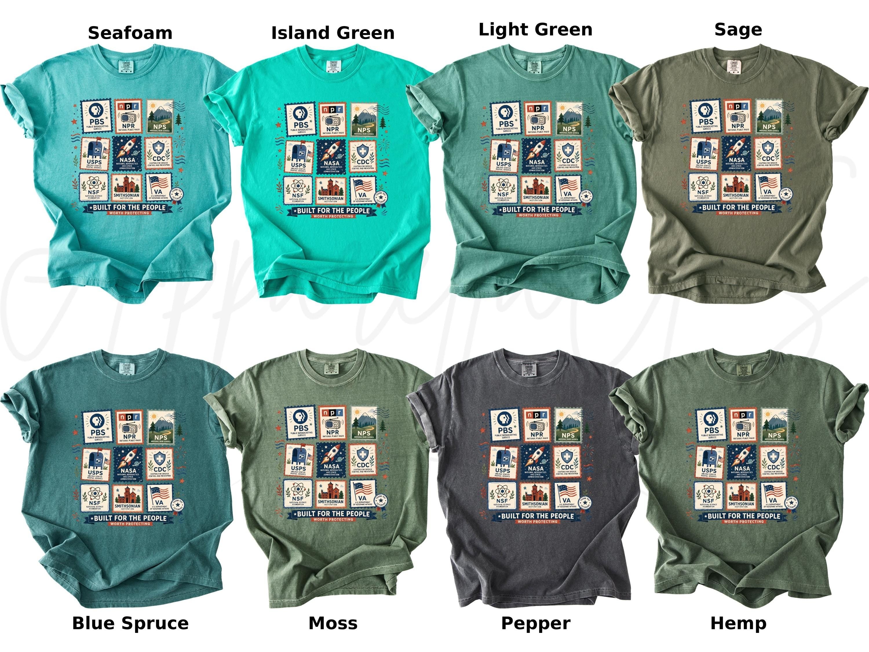 Comfort Colors Built People Liberal Fourth July Tee Pbs Usps Nasa Leftist Protest Tee (4)