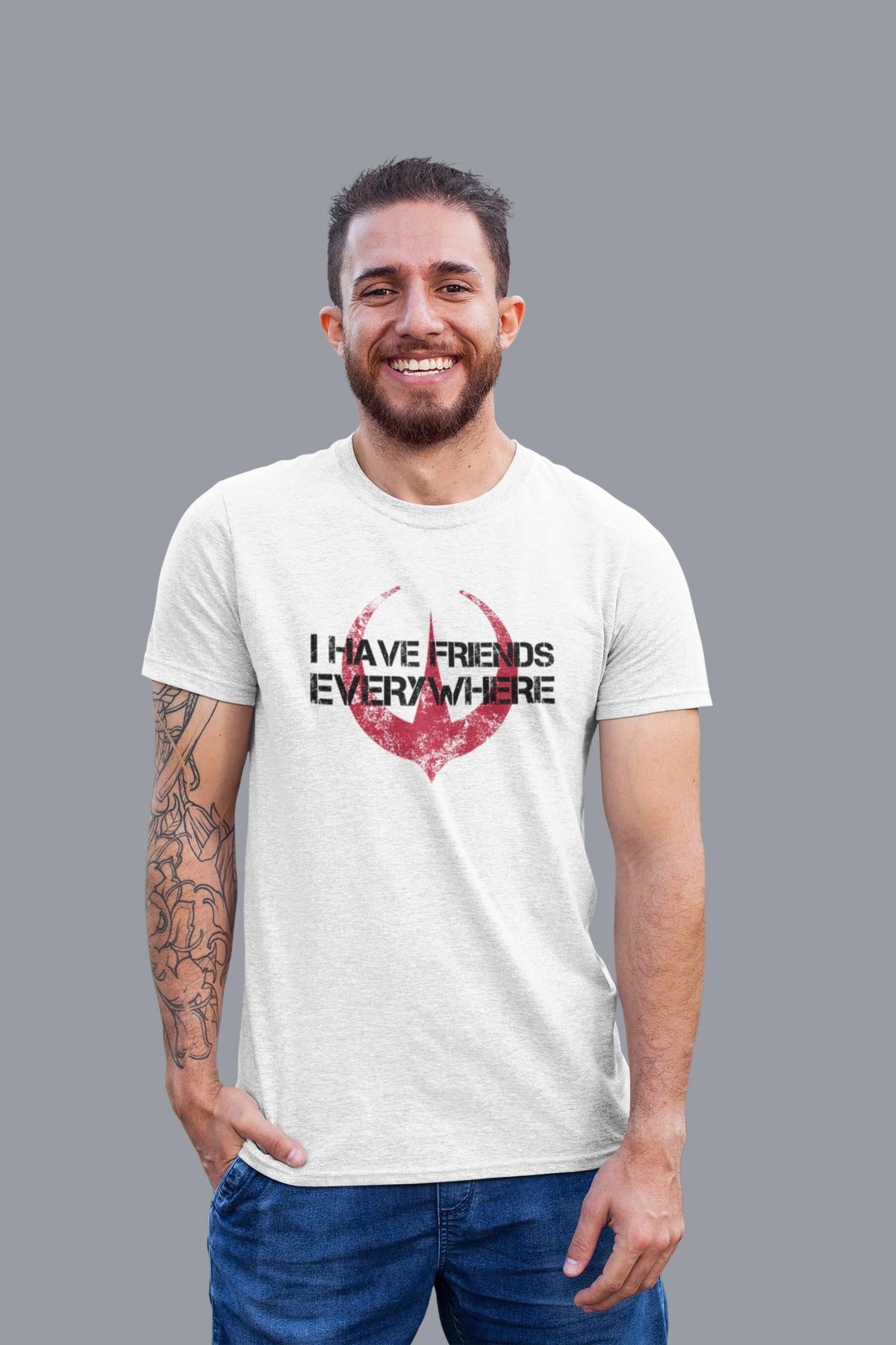 Friends Everywhere Jersey Tee Andor Inspired Short Sleeve Friends Minimalist Tee (4)