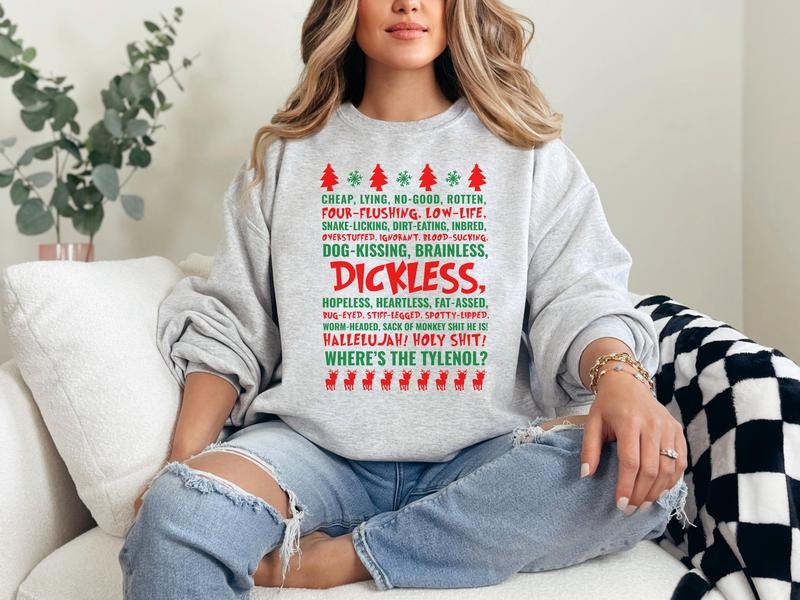 #353 - Griswold Rant Christmas Holiday Shirt Design, Tee T-shirt Shirt Print Unisex Crewneck Sweatshirt