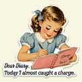 Dear Diary Funny Sticker | Almost Caught A Charge