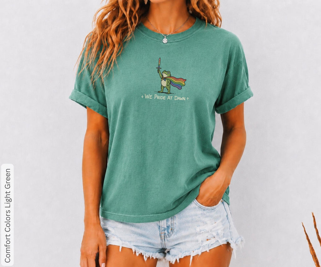 Pride Ride Dawn Frog Flag Comfort Colors Unisex T-shirt, Sweatshirt, Hoodie (5)