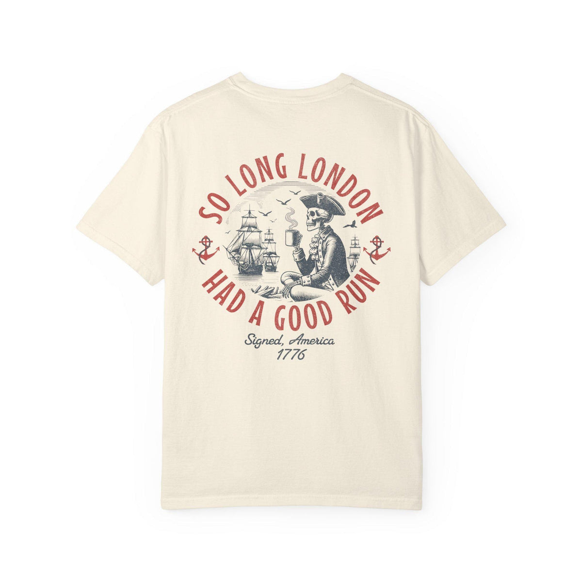4th July Long London 1776 Front Back Tee Skeleton Patrio Independence Day (5)