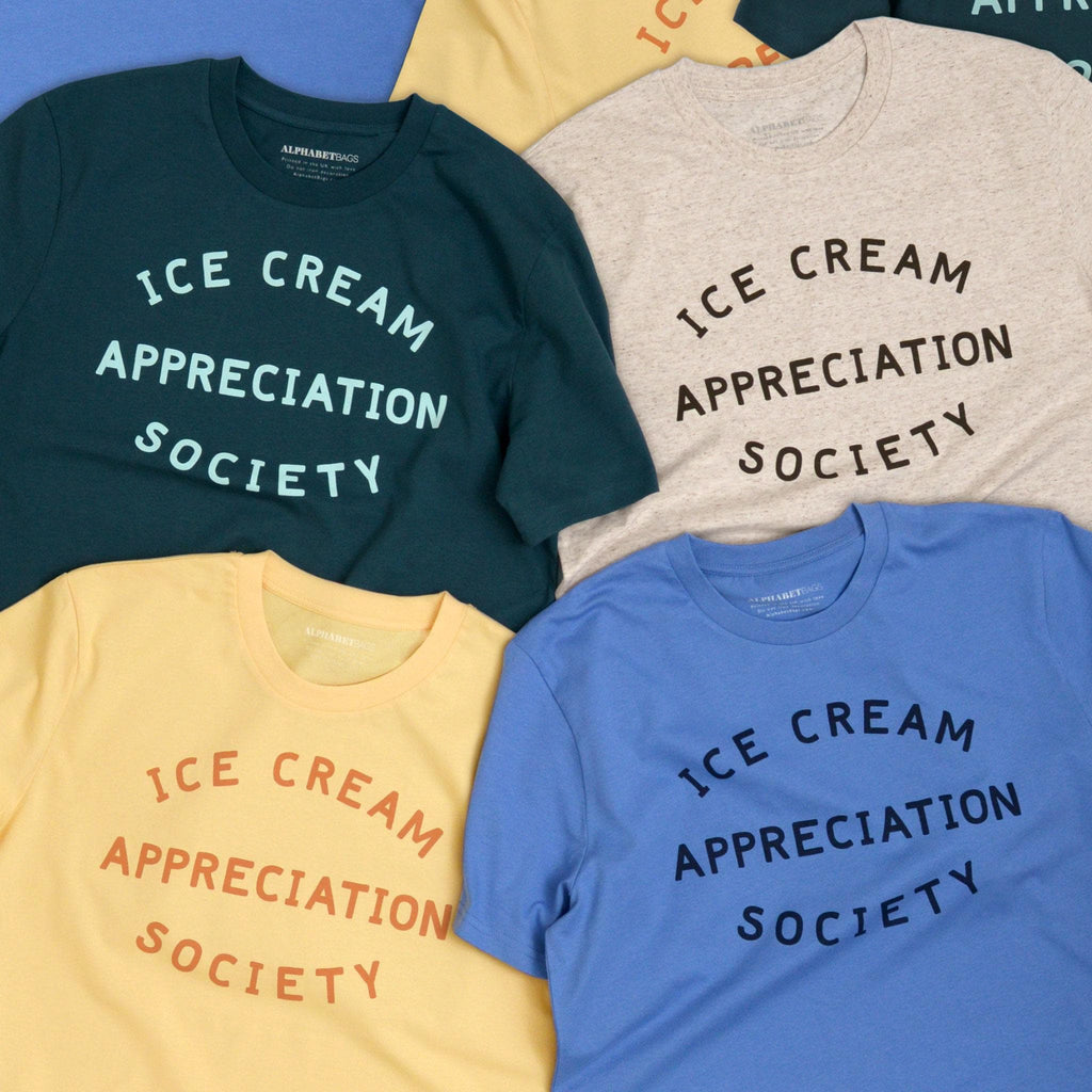 Ice Cream Appreciation Society Yellow Slogan Tee Ice Cream Lovers (5)