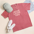 Jesus Loves You Puff Garment-Dyed Heavy T-Shirt