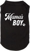 Dog Shirts Letter Printed Vest for Small Large Dogs Slogan Costume Dog Pajamas Puppy Gift Pet Clothes Mama's Boy (XX-Large, M-Black)
