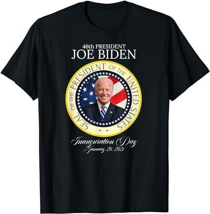 46th President Joe Biden Inauguration Day Commemorative Seal T-Shirt Classic Menswear Hoodie, Sweatshirt | HypeDripTees.com