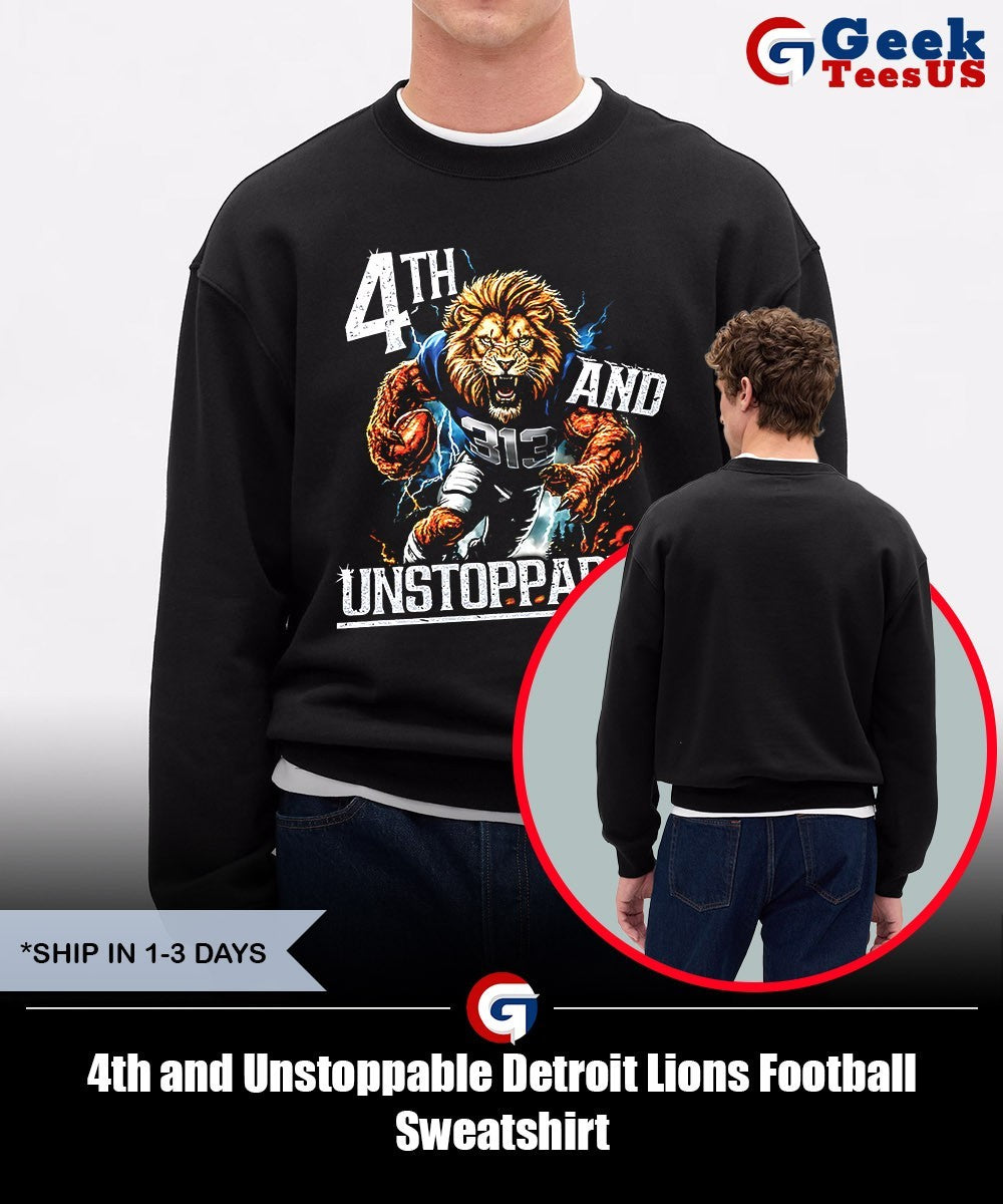 4th and Unstoppable Detroit Lions Football shirt