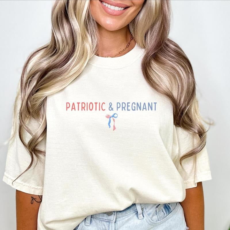 4th of July Pregnancy Announcement shirt, funny Independence day baby Announcement t-shirt, July pregnancy announcement...