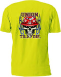 Union Skull Cotton Graphic T-Shirt for Men & Women – High Visibility Safety Workwear for Construction & Labor