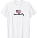 Two Fiddy America Flag 4th of July 250 Years Patriotic T-Shirt