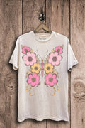 Butterfly Flowers Graphic Top