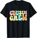 Retro Cousin Crew Summer Vacation Beach Trip Family Boy Girl T-Shirt