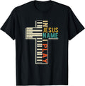 In Jesus' Name I Play Piano Christian Music Tshirt