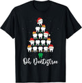 Funny Christmas Dentist Tree Dental Oh Dentistree Tooth Tree T-Shirt