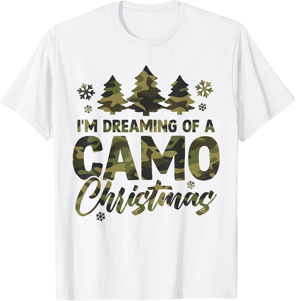 Retro I'm Dreaming Of A Camo Christmas Xmas Tree