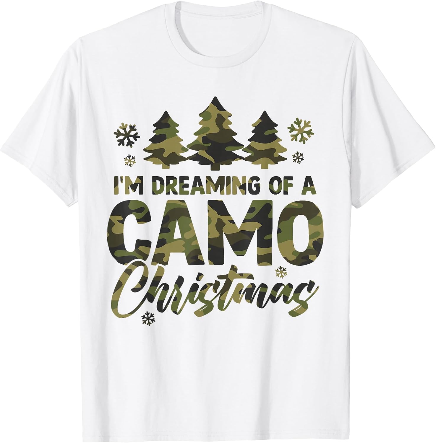 Retro I'm Dreaming Of A Camo Christmas Xmas Tree