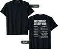 Mechanic Hourly Rate T-Shirt Shop