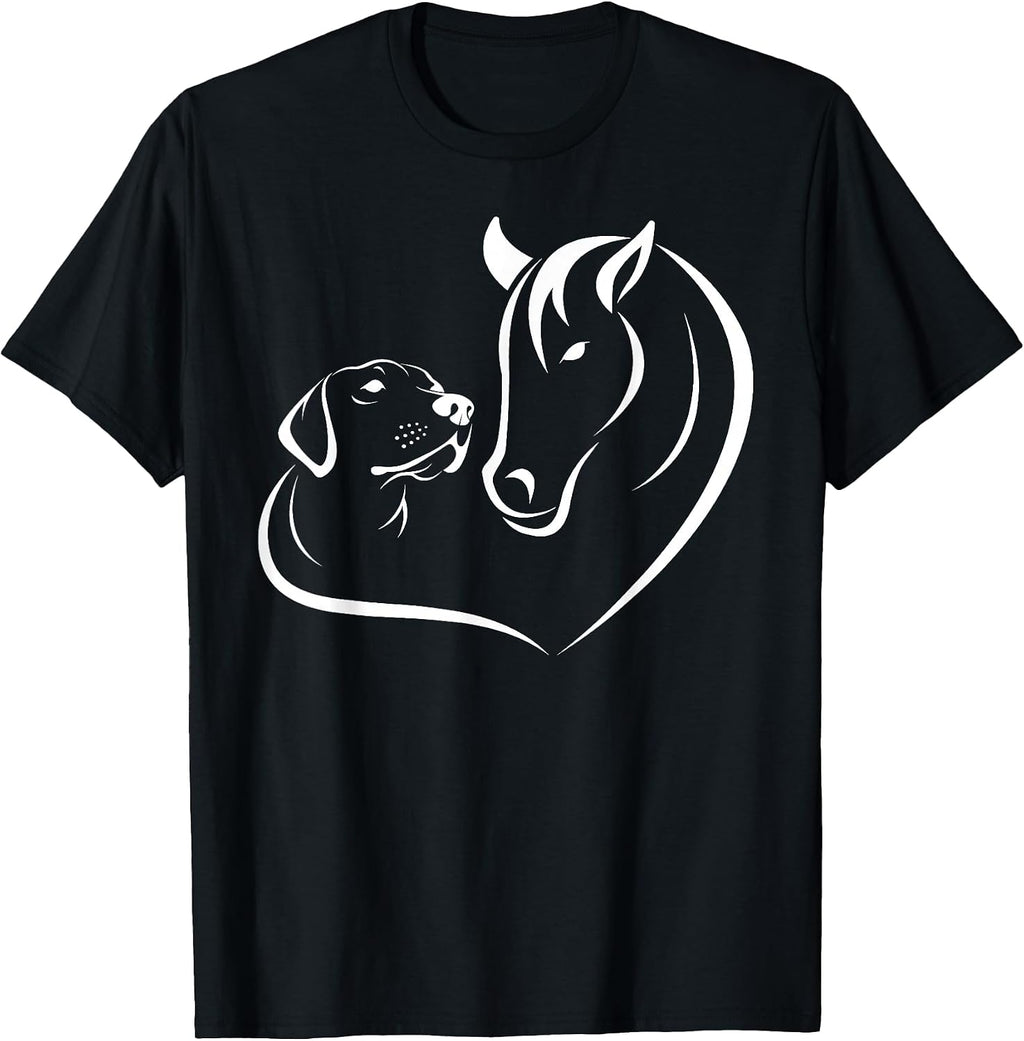 Horse and Dog Women and Men Horse Dog Lover Shirts
